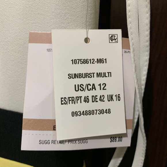 Kasper Crepe Sheath Colorblock Sleeveless Dress - Picture 7 of 7